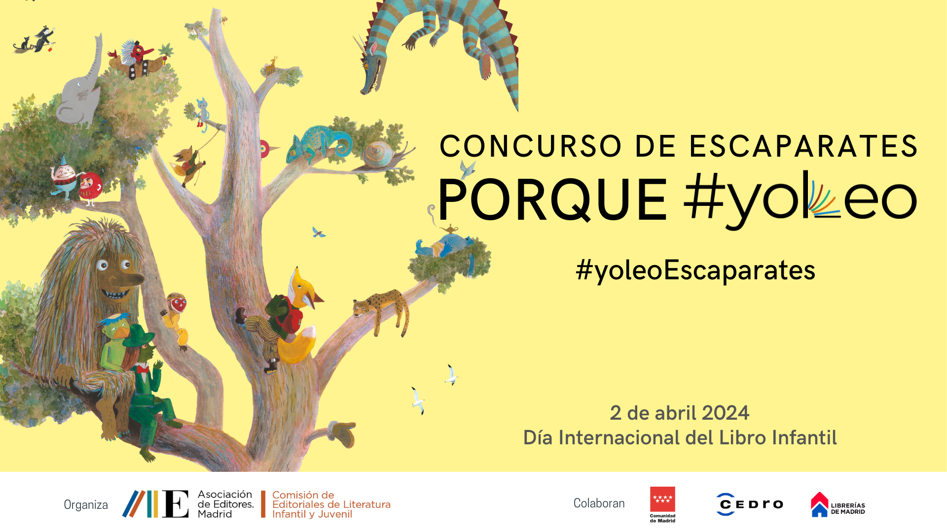 Día Internacional del Libro Infantil. Arranca la cuarta edición del Concurso de Escaparates PORQUE #YOLEO de la Asociación de Editores de Madrid